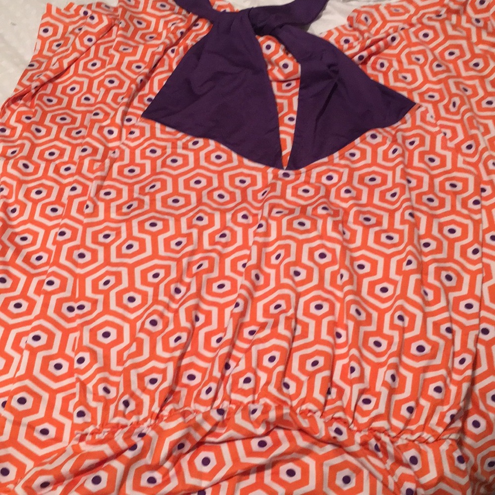 Mud Pie maxi dress in orange and purple